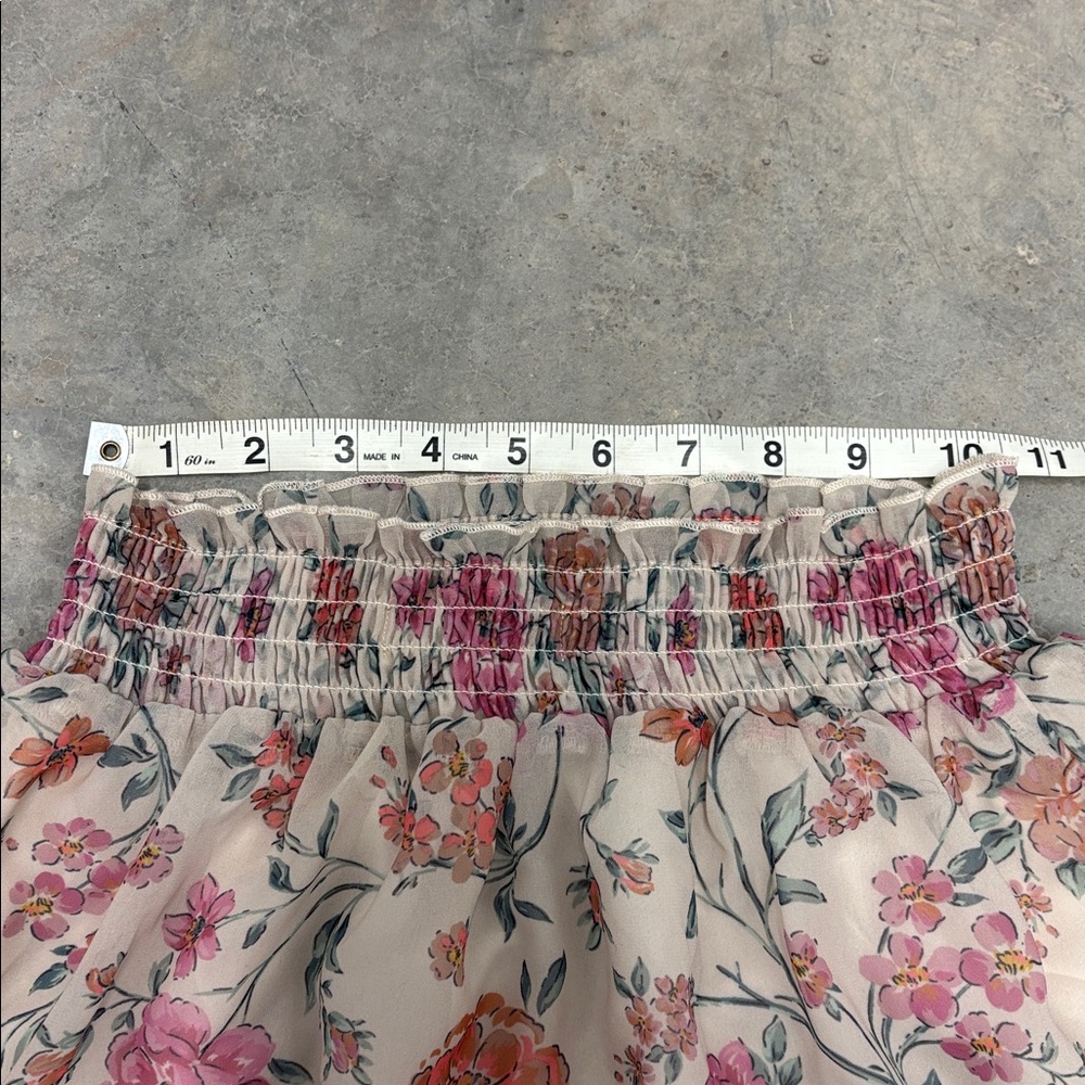 Anthropologie Saltwater Luxe Floral Pastel Flowy Mini Skirt - Picture 3 of 9